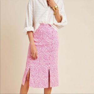 Mila Button-Front Pencil Skirt By Anthropologie